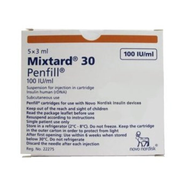 Buy Mixtard 30 Penfill 100 IU Insulin Steroid Online - Novo Nordisk